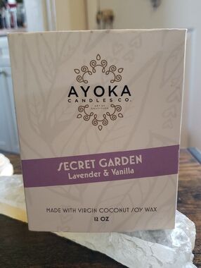 Ayoka Secret Garden Lavender & Vanilla Vegan 12oz Candle